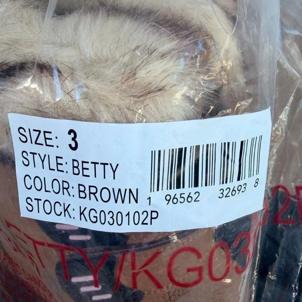 Stride Rite 360 Betty Winter Snow Boot Unisex-Child Size 3 Brown Black Calf High